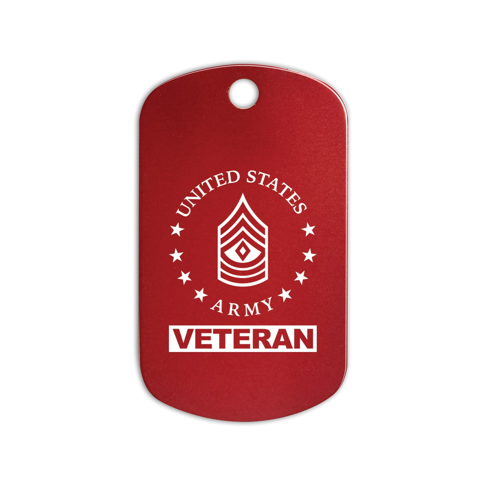 E-8 First Sergeant Veteran US Army Rank GI Dog Tag Aluminum Keychain ...