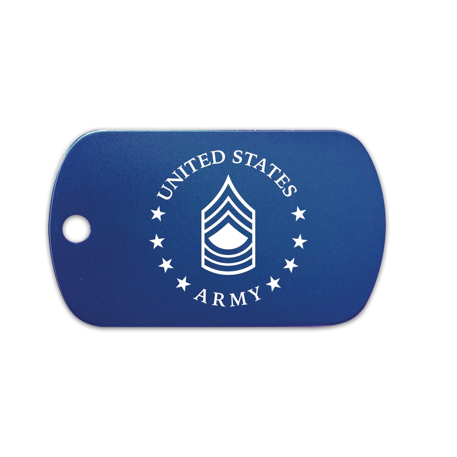 E-8 Master Sergeant US Army Rank GI Dog Tag Aluminum Keychain msg or-8 ...