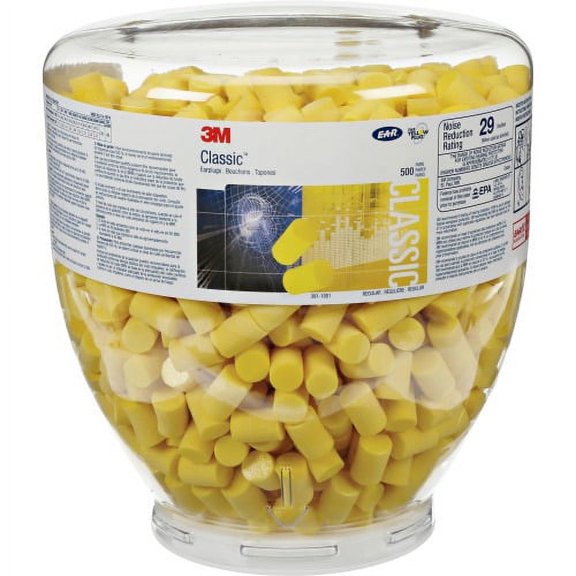 E-A-R, MMM3911001, Classic Earplugs, 1000 / Bottle, Yellow