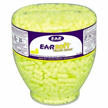 E-A-R - E-A-Rseft One Touch Refill Uncorded Earplugs, NRR 33 dB, Yellow, 500/Box (247-391-1004) - Orange/Yellow