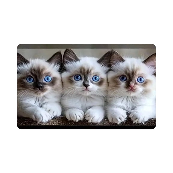 E Animal Design Door Mat 40X60 Cm With Anti-Skid Base For Front Door Bathroom And Rv Use Durable Polyester Material