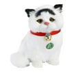 thumbnail image 1 of E Animated Plush Cat Toy Stuffed Animal Handicraft Gift Soft Simulation Companion With Expressive Face For Children, 1 of 2