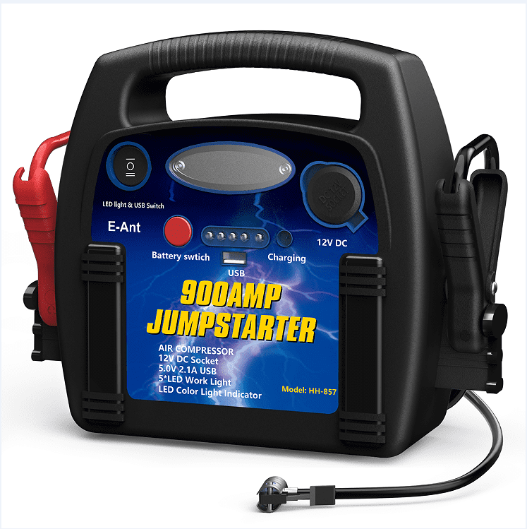 EAnt Jump Starter with Air Compressor, 900A Peak Jump Starter, 260 PSI Tire Inflator, 12V