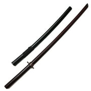 E-BOGU Samurai Training Stick 40 with Saya Scabbard and Tsuba Handguard Dark Red