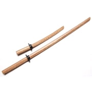 E-BOGU Natural Oak Bokken Long 40 and Short 21.5 Set | Wooden Sword Set for Training | Nito-Ryu Equipment