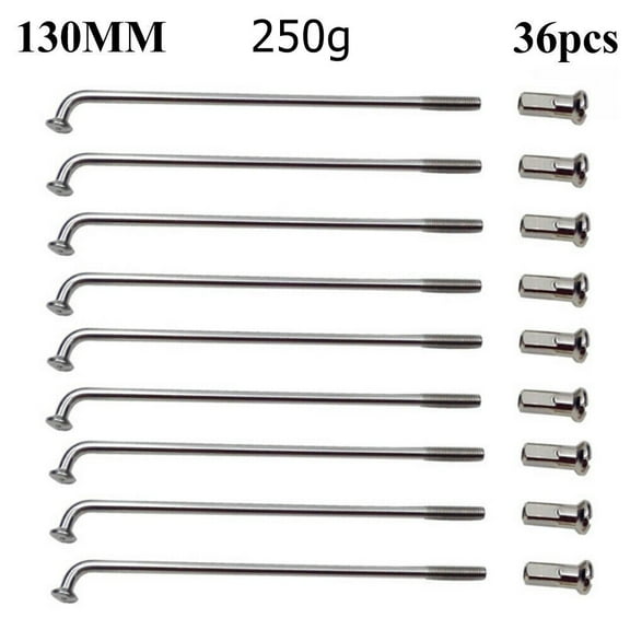 E-Bike Bicycle Spokes Rims Spokes Steel-36PCS 2.5mm 12G 12K 130mm
