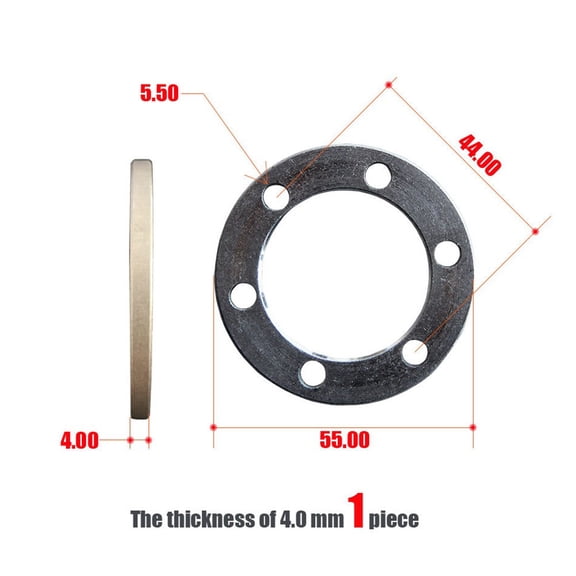 E-Bike Bike Electric Scooter Brake Gasket Spacer 6 Holes Disc Washer 4mm