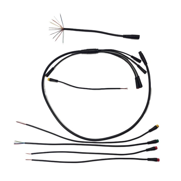 E-Bike Connector Cable 10 Pin to 5 Integration Line for Headlight Display Throttle Brake Waterproof Wiring Harness Electric Bicycle Components