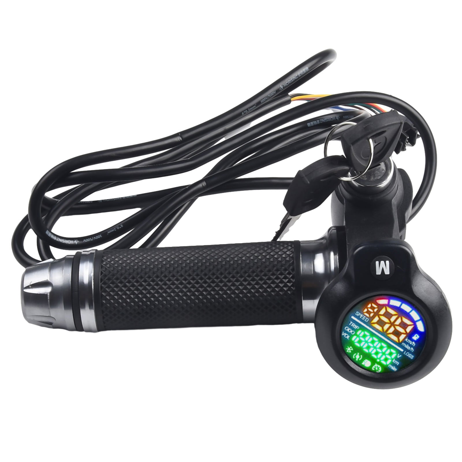 E-Bike Grip Throttle 24-72V Electric Scooter Handlebar with LED Display ...