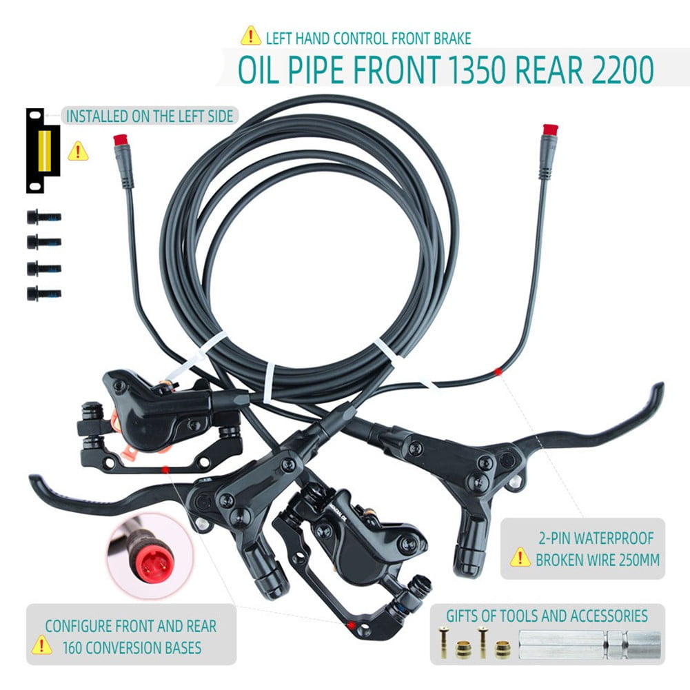RichVibe – Levier De Frein Vélo électrique Avec Coupe-circuit 2 Broches – Étanche, Alliage Aluminium – Gauche 3 Broches