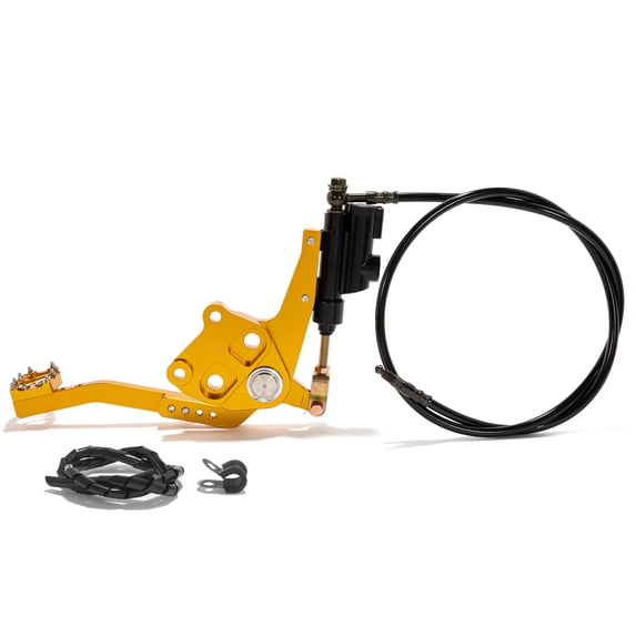 E-Bike Hydraulic Rear Foot Brake For Talaria XXX (X3) Electric Bike Off-road Motorcycle 6061 T6 Aluminum Anodized Gold