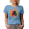 thumbnail image 1 of E-Bike, Just Like a Normal Bike but Way Cooler, Cyclist, Bicyclist or Biker, Baby Blue T-Shirt, Medium, 1 of 5