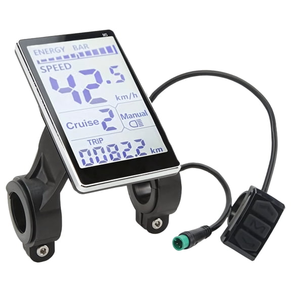 E-Bike LCD Display, Speedometer, Odometer, For 1.3 In And 0.87 In Handlebars, Simple Setup