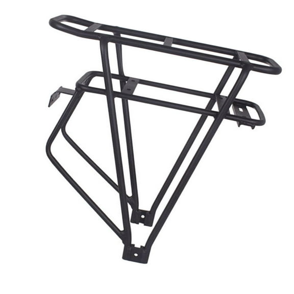 E Bike Rear Rack Battery Holder Metal Construction Double Layer Cargo Carrier for Mountain Bicycle