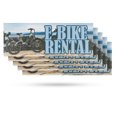 thumbnail image 1 of E Bike Rental Vinyl Decal 5 Pack of 12 Inch x 5 Inch Weatherproof Heavy-Duty Adhesive Backing | Eco-Friendly Travel, Outdoor Adventures, Local Shops | Made in USA, 1 of 6