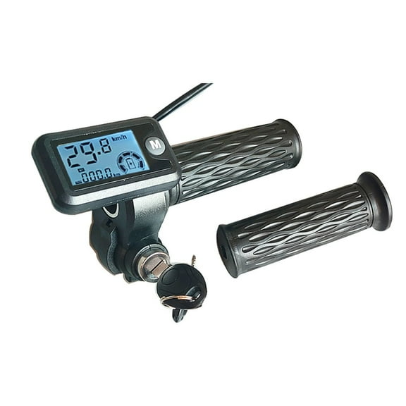 E-Bike Throttle Grip Electric Scooter Throttle Grips Lcd Display 36/48/60/72V E-Bike Accessories Bicycle Handlebar With Display
