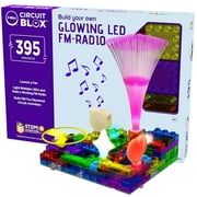 E-Blox Circuit Blox BYO Glowing LED FM Radio - 395 Projects, Build Your Own LED Brick Kit, Fun Electrical Circuit Activities, DIY STEM, Kids Ages 8+
