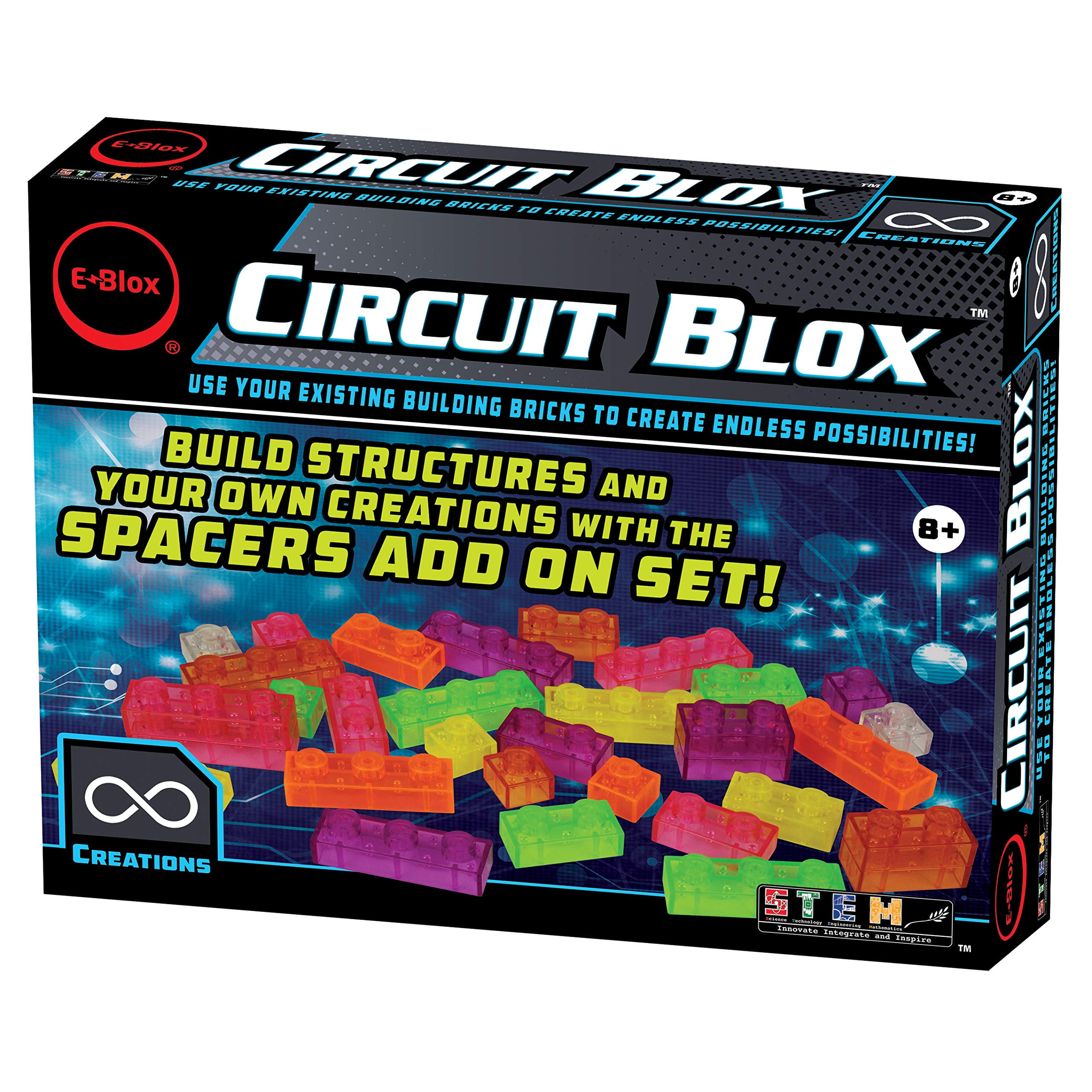 E-Blox Circuit Blox Builder - Lights 96 Pieces Spacer Add-on Building ...