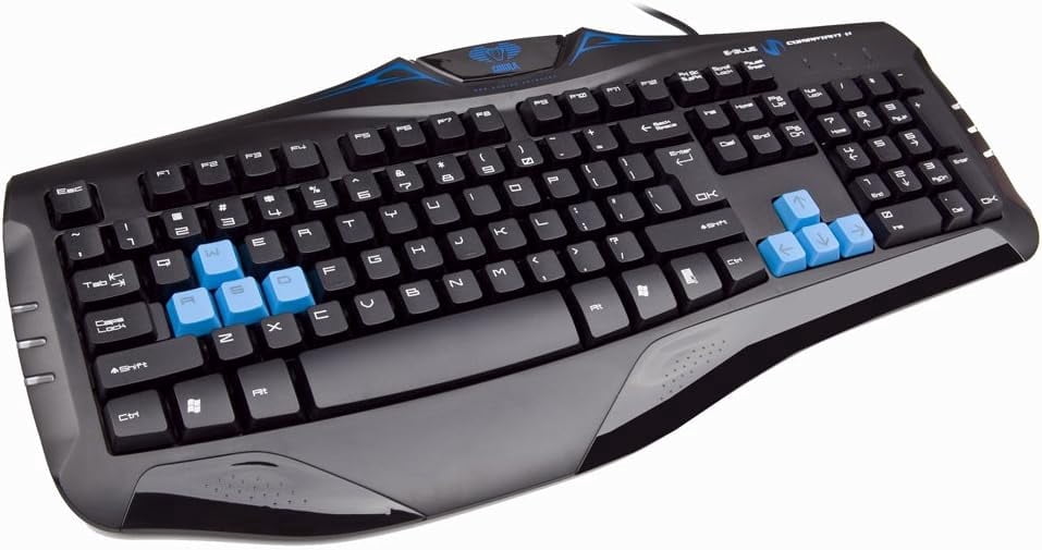 E-Blue Cobra Combatant-X Advanced WASD LED Gaming Keyboard EKM057BK