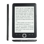 E-Book Reader 6 Glimmer-Free And Eye-Friendly E-Reader With Protective Case LED Display Light Lightweight Audio Video PDF Reader Black