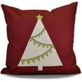 thumbnail image 1 of 16" x 16" Simply Daisy Garland Tree Polyester Accent Pillow, Red (1 Count), 1 of 4