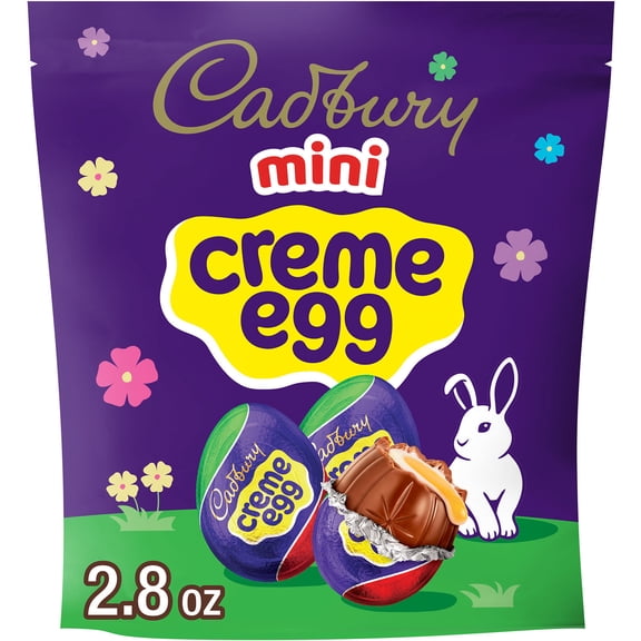 Cadbury Mini Creme Egg Chocolate with Fondant Easter Candy, Bag 2.8 oz