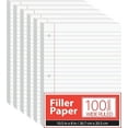 thumbnail image 1 of E-CLIPS USA 100 Sheet Wide Ruled Notebook Paper Loose Leaf Filler 3-Ring Binder Paper, 6-Pack, 1 of 5