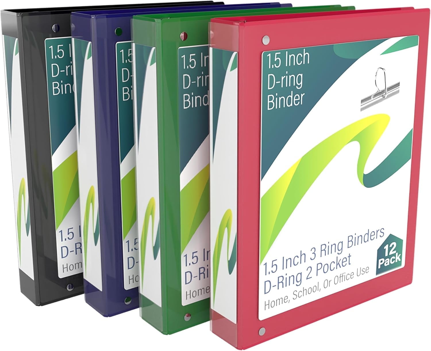 E-CLIPS USA 3 Prong Folders with Pockets Assorted Colored School Folders with Pockets, 12-Pack
