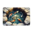 thumbnail image 1 of E Carps Pond Three-Dimensional Large Crystal Velvet Floor Mat Non-Slip For Entryway Bathroom, 1 of 7