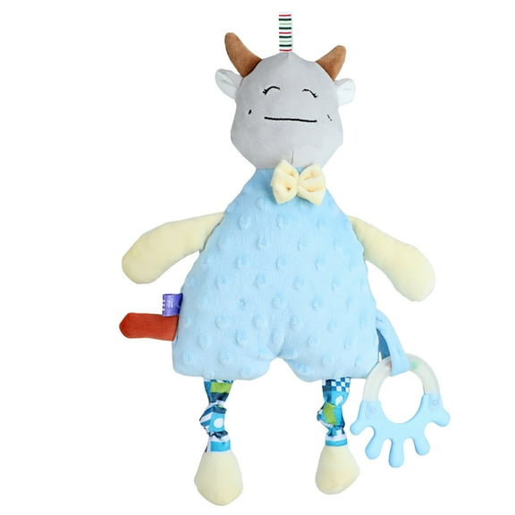 E Children Plush Comfort Toy With Attachments For Teething And Tactile Play