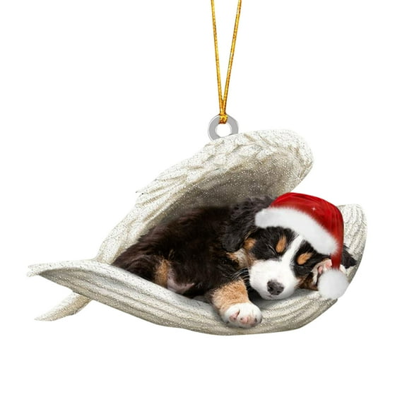 E Christmas Decorative Dog Pendant Hanging Ornament For Christmas Tree Decorations Acrylic Material Cute Design Festive Home Decor 3Inch Size E