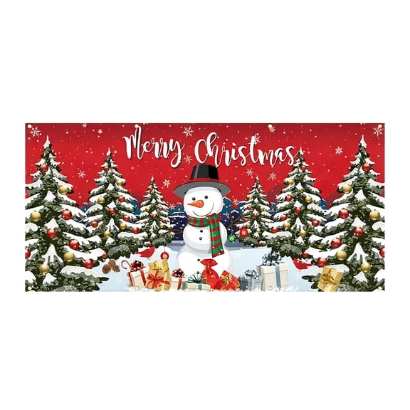 E Christmas Garage Festive Background Cloth Style E Photography Props Hanging Cloth For Holiday Decor Polyester Fabric With Rope Large Size