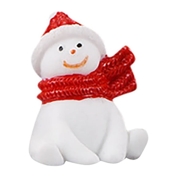 E Christmas Snowman Microscopic Toy With Resin For Decoration And Collection