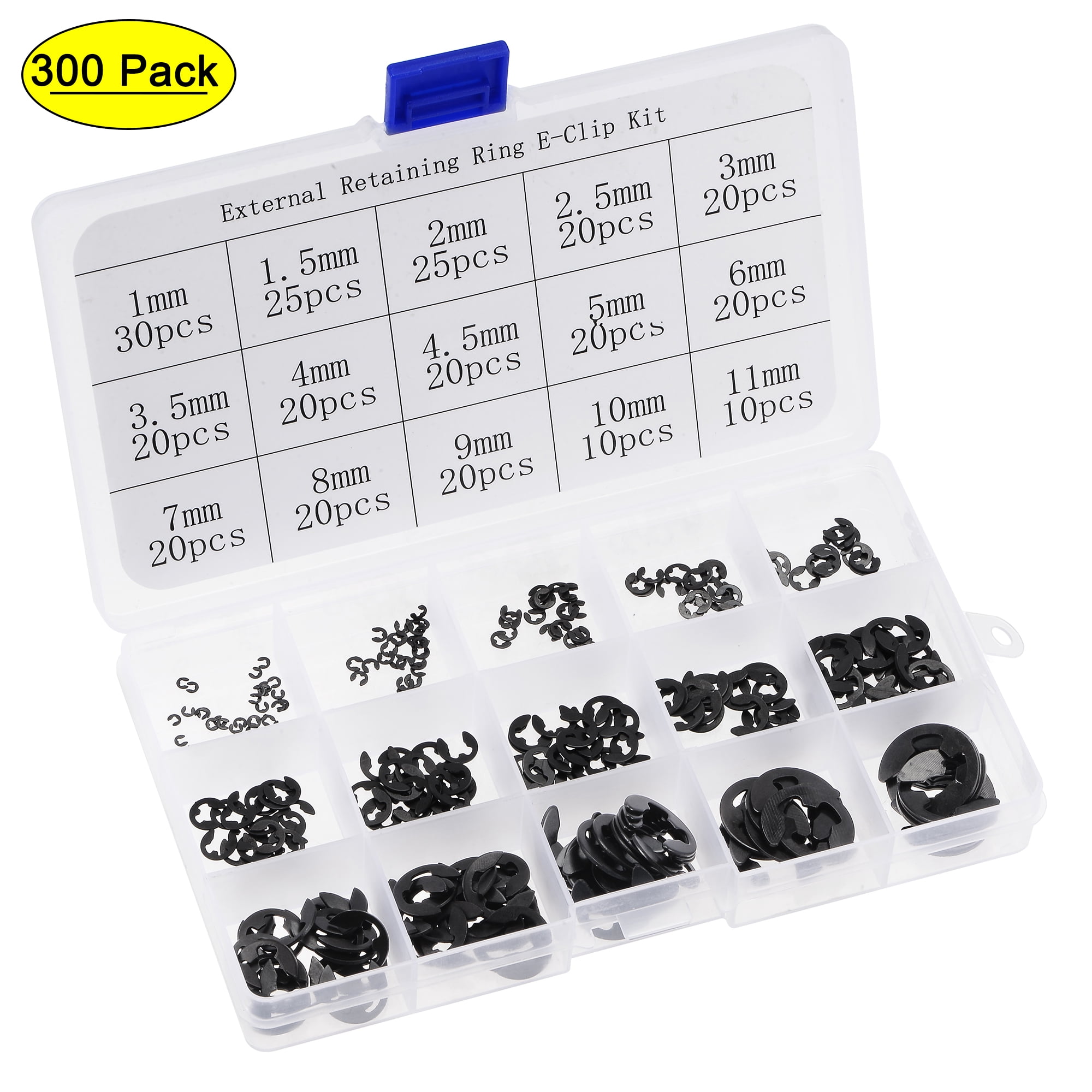 Neeknn 300Pcs Internal Snap Ring Assortment, Black Washer Hardware Circlip Retaining Ring Set For Industrial Fasteners 18 Sizes Price In Saudi Arabia | Amazon Saudi Arabia