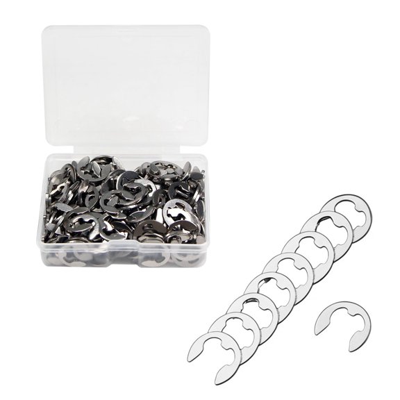 E Clip Circlip Assortment Kit 330PCS 14 Size 304 Stainless Steel External Retaining Rings Washer Circlip Rings Kit Metric E Clip for Bearings Gears Pulleys,Axles Includes Sizes of M1.5-M15
