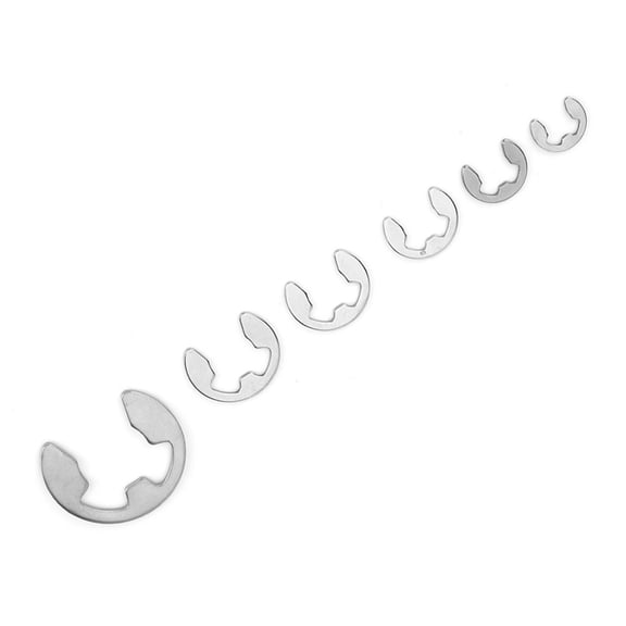 E,Clip Set: 300 Stainless Steel Retaining Rings, M1.2 to M15, Convenient Durable
