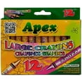 thumbnail image 1 of E-Clips 2359459 Assorted Color Apex Large Crayons, 12 Count - Case of 48, 1 of 1