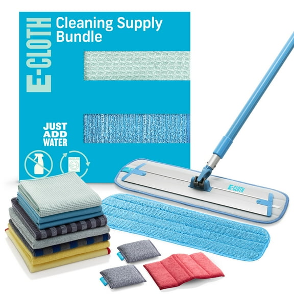 E-Cloth 13 Pcs Cleaning Supply Bundle, Premium Microfiber Cleaning Cloth & Mop
