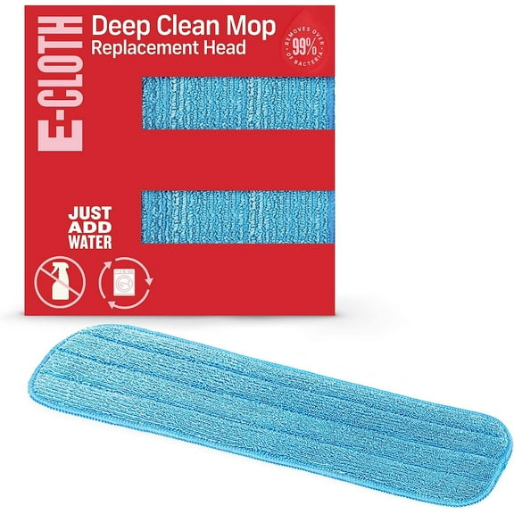 E-Cloth Deep Clean Mop Head - Microfiber, Washable, Reusable - 1 Pack