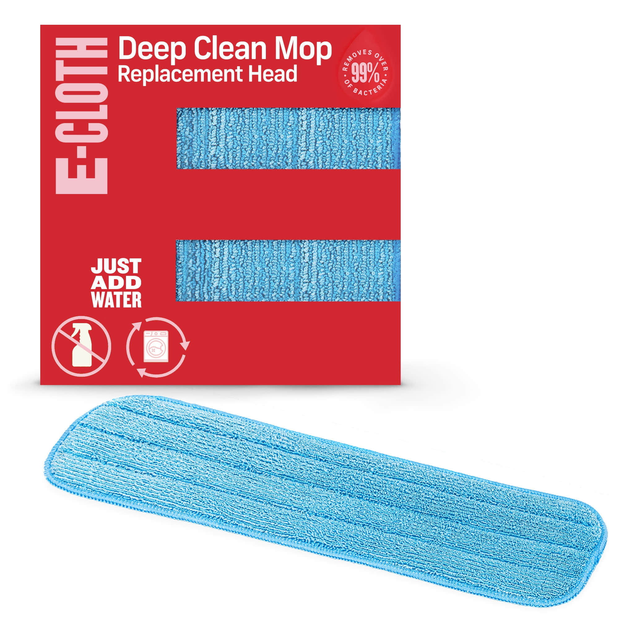 Deep Clean Gray Microfiber Flat Mop Head