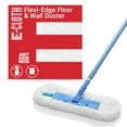 thumbnail image 1 of E-Cloth Flexi Edge Floor & Wall Duster, Polyester, Blue & White, 1 Pack, 1 of 9