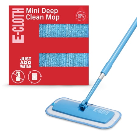 E-Cloth Mini Deep Clean Mop - Compact European Microfiber Damp Mop with Sturdy Telescoping Handle