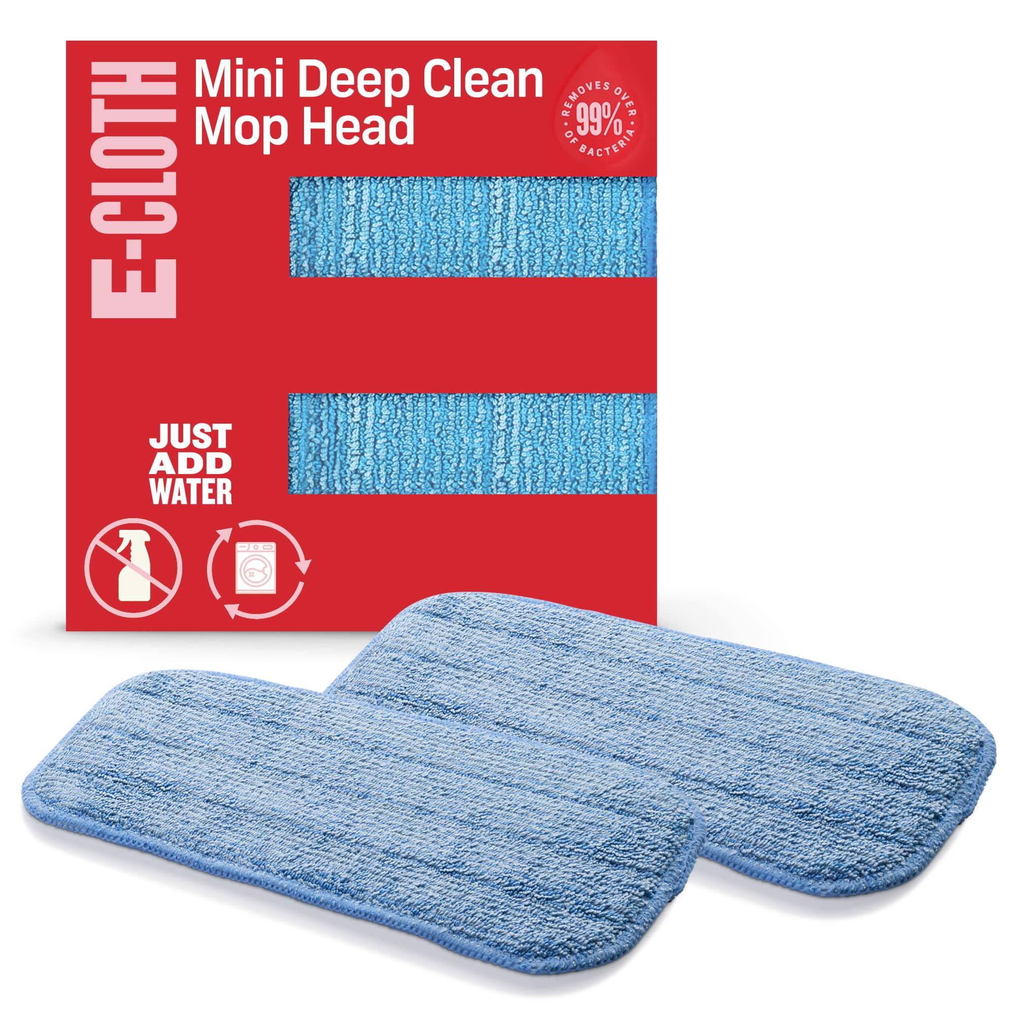E-Cloth Mini Deep Clean Mop Head, Microfiber Replacement for Hardwood ...