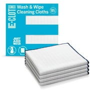 E-Cloth Reusable Paper Towel Replacement Cloth, Premium Microfiber Cleaning Cloths Ideal for Cleaning Up Spills on Countertops, Alternative to Paper Towels, 100 Wash Guarantee, 4 Count