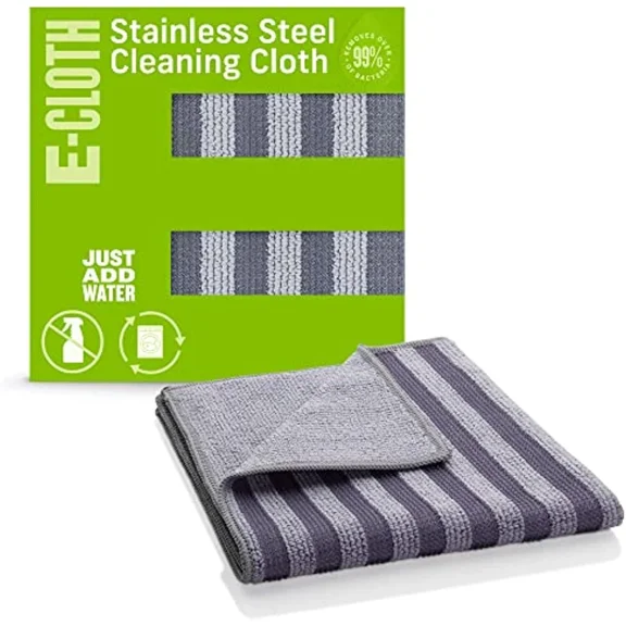 E-Cloth Stainless Steel Cleaning Cloth, Premium Microfiber Stainless Steel