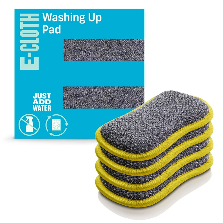 EE-Cloth Washing Up Pad, Premium Microfiber Non-scratch Kitchen Dish  Scrubber Sponge, Ideal for Dish, Sink and Countertop Cleaning, 100 Wash  Guarantee, Yellow, 4 Pack 