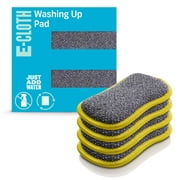 E-Cloth Washing Up Pad, Premium Microfiber Non-scratch Kitchen Dish Scrubber Sponge, 100 Wash Guarantee, Yellow, 4 Pack