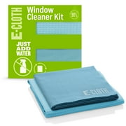 E-Cloth Window Cleaning Kit, Premium Microfiber Glass and Window Cleaner, Washable and Reusable, 100 Wash Guarantee, Blue