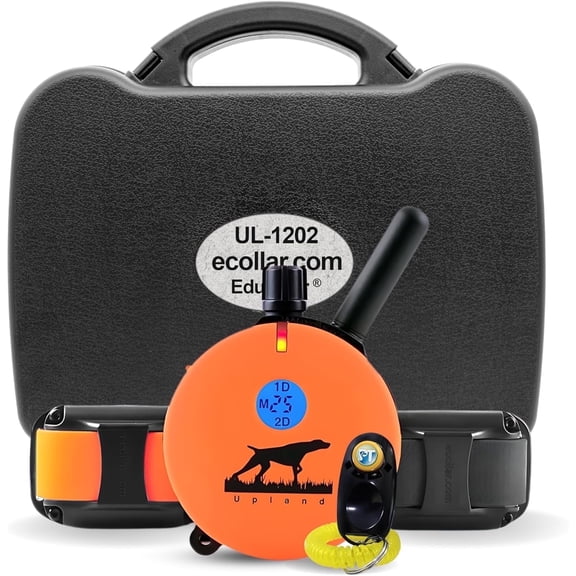 E-Collar UL-1202- Educator Remote Dog Trainer E-Collar with PetsTEK Dog Clicker- 1 Mile Range