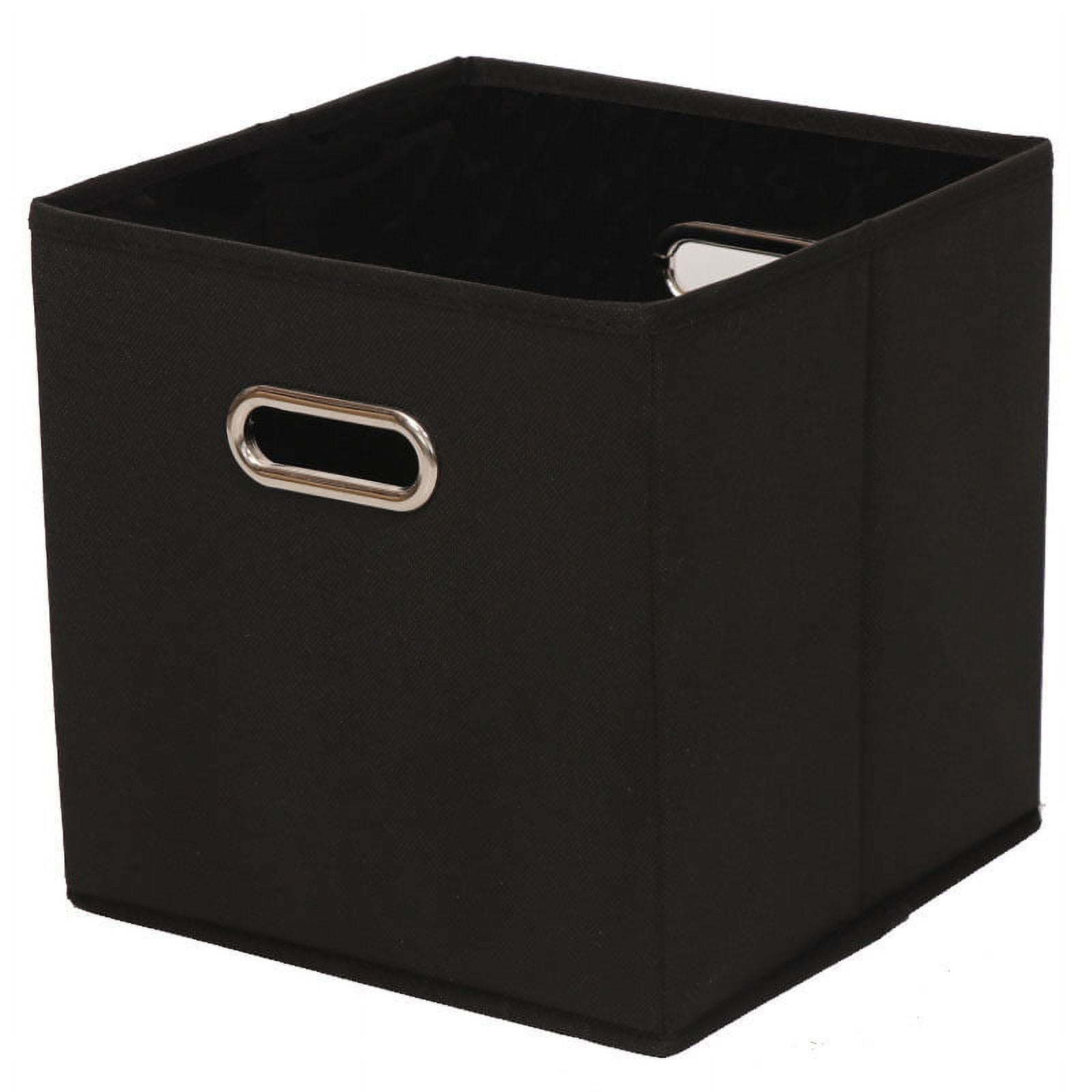 E-Commerce Storage Bin Cubes, 12 X 12 Collapsible Storage Bins Boxes Cubes Container Baskets For Closet Shelves Organizer, 3 Pack, Black